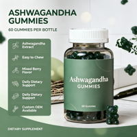 ASHWAGANDHA Gummies Fudge Source Factory 60 Gummies Véganes Améliorent l'Immunité Racine de Maca Vitamines D2 C