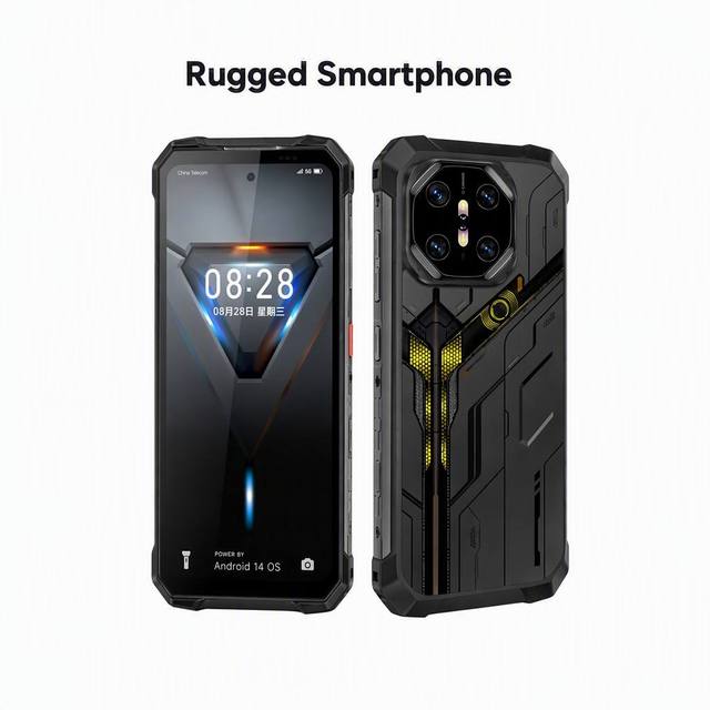 OEM 6.8inch 7600mAh IP68 Waterproof Outdoor Rugged Phone NFC Night Vision Dual SIM 4G Rugged Smartphone
