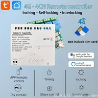 Tuya Smart 4G LTE Relais avec RF 433Mhz Smart GSM Switch APP Contrôle sans fil Fonctionne avec Alexa Alice Google Assistant