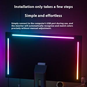 ไฟ LED แถบแสงพื้นหลังจอคอมพิวเตอร์ขนาด 27 32 นิ้ว สำหรับทีวี พีซี  ซิงโครไนซ์กับหน้าจอ  RGB สมาร์ท DIY ตกแต่งสร้างบรรยากาศสำหรับเกมและวันหยุด - Product Image 5