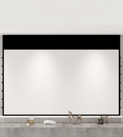 Écran motorisé Y-100 120 150 200 4K HD blanc avec tension par languettes, écran de projection électrique pour cinéma maison
