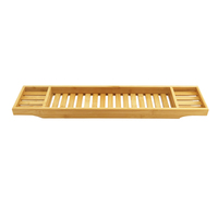 Addreen Luxury Bath Caddy Tray Table de bain pour baignoire Convient à tous les accessoires de bain Verre à vin Livres Tablettes Cellphones Shampoing