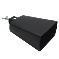 Cloche à vache en acier métallique de 5 pouces avec bâton pour batterie, kit de percussion manuelle