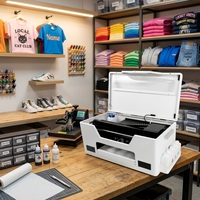 Imprimante DTF A3 de 30 cm, machine d'impression par transfert de film PET de 13 pouces pour t-shirts avec secoueur de poudre et sécheuse DIY