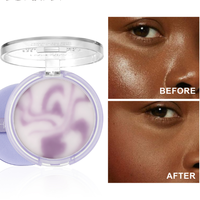 Poudre pressée fixatrice de maquillage transparente mate à marque privée, contrôle du sébum, longue tenue, hydratante, naturelle