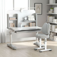 Ensemble de bureau et chaise d'étude pour étudiants, moderne, confortable et de haute qualité, avec étagère, pour la maison, le bureau et la chambre.