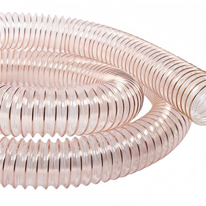 Colector de polvo de <span class=keywords><strong>manguera</strong></span> de alambre de acero PU transparente con flexibilidad de alta presión y larga vida útil duradera - Product Image 4