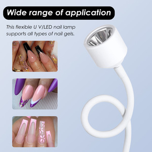 Lampe à ongles LED UV mini flexible, lampe de bureau LED USB, lumière de table réglable multi-angles, sécheuse à ongles portable - Product Image 4