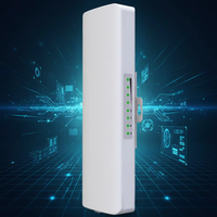 CPE CF-E312A V2 de Alto Rendimiento para Exteriores, 5.8G, 300Mbps, 10Km, PoE, Antena de Alta Ganancia de 14dBi, Baja Latencia para Monitoreo Industrial