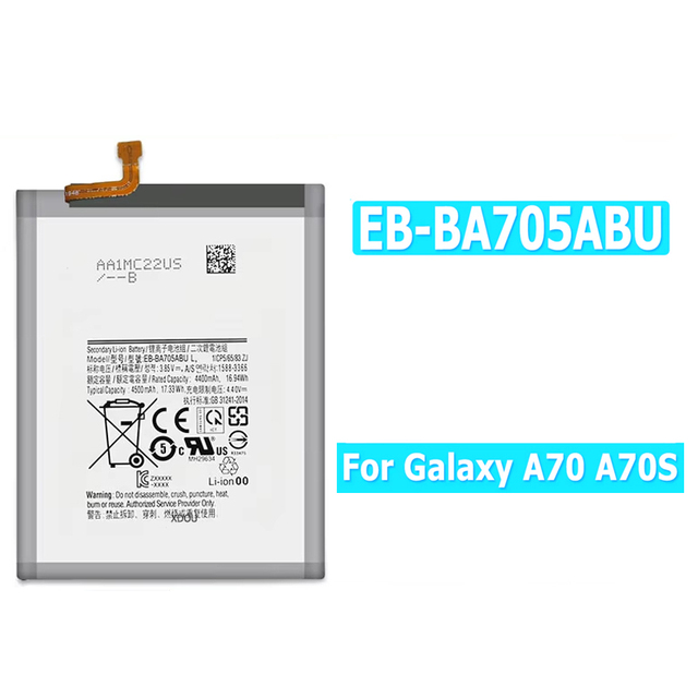 High Quality Wholesale Battery EB-BA705ABU 4500mAh for Samsung Galaxy A70 A705F A70s A707F Replacement Mobile Phones Battery