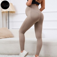 Leggings de maternité taille haute unis - Soutien précoce de la grossesse - Tissu doux comme du beurre - Vêtements de yoga décontractés - Sans couture - Quatre directions