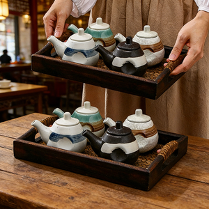 Dispensadores de Aceite y Vinagre de Cerámica Estilo Japonés - Botellas de Barro para Salsas/Condimentos para Cocina, <span class=keywords><strong>Bar</strong></span> y <span class=keywords><strong>Restaurante</strong></span> - Product Image 1