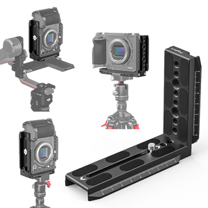 Soporte en L, placa de liberación rápida, placa QR L, accesorio de montaje de cámara con tornillo de 1/4 "y 3/8" para videocámaras profesionales - Product Image 1