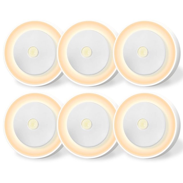 Led Magnetic Motion USB Battery Wireless Under Kitchen Cabinet Led Puck Sensor Light Indoor Led Movement Detector Puck Lights
