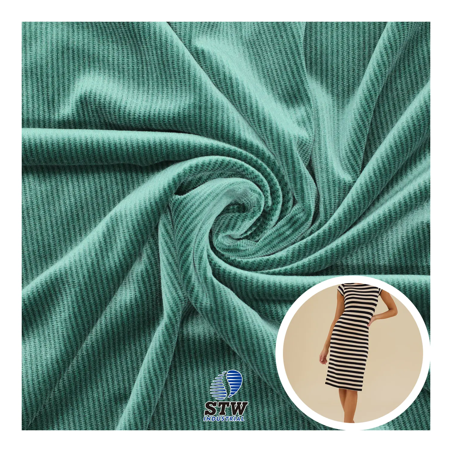 Chinese Factory 183gsm Cutting Stripe 95%polyester 5%spandex Super Soft Velvet Fabric