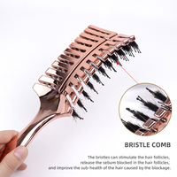 Manche en plastique, personnalisé, 3 pièces, pour coiffure, design creux magique, côtelette de rechange, peigne démêlant brosse à cheveux