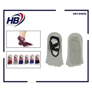 Hb Sport Five Finger Open Toe Yoga Socks Non <b>Slip</b> Grey Art 94946 - Product Image 1
