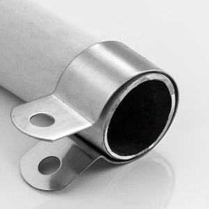 Collier de serrage en acier inoxydable de type O, support en forme de U, vis de fixation au sol, sangle à deux trous, finition en zinc, collier de serrage pour tuyau en aluminium - Personnalisable par OEM - Product Image 3