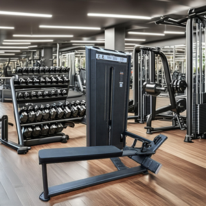 Máquina de gimnasio comercial QLK - L8033A: Máquina de piernas en posición prona de acero para fitness, ideal para gimnasios y estudios, con sistema de carga de placas L8033A P - Product Image 1