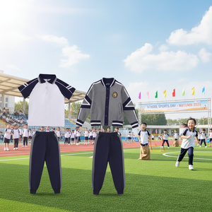 ชุดนักเรียนประถม ชุดฤดูใบไม้ร่วง เสื้อคลุมวันกีฬา โพลีเอสเตอร์ 100% สไตล์ไฮสตรีท โดย Raw to Fine - Product Image 3