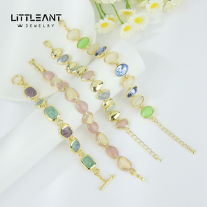 Trendy Lucky Design italiano bracciali in oro 14k all'ingrosso bracciali in cristallo smaltato multicolore per regalo per ragazza - Product Image 2