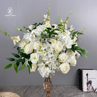 Fleurs artificielles tropicales faites à la main, centre de table floral pour mariage, boule de roses artificielles colorées de 55 cm pour la décoration de table de festival