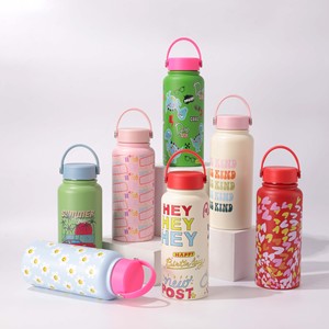 Stainless Steel Thermos Water Bottle 40oz <b>Large</b> Capacity Portable Travel Insulated <b>Mug</b> With Lid And Handle - Product Image 2