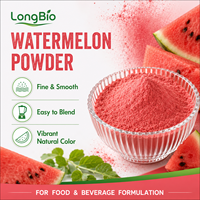 Poudre de pastèque naturelle LongBio en vrac, lyophilisée, qualité alimentaire pour boissons, smoothies, bonbons, pâtisseries, fournisseur OEM