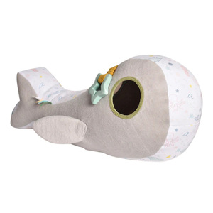 Almohada de peluche con forma de ballena para bebés, juguete suave con espejo y estrellas colgantes, juguete educativo unisex de 0 a 24 meses - Product Image 5
