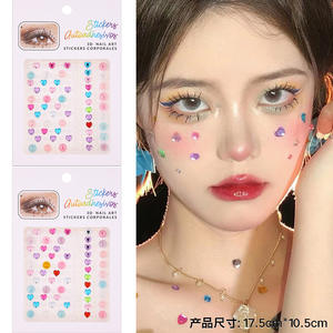 Festival de música accesorios corazón acrílico tatuaje <span class=keywords><strong>temporal</strong></span> pegatina cuerpo joyas diseño para fiestas y maquillaje - Product Image 2