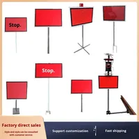 Signalisation ferroviaire mobile solaire rouge individuelle de type fourche pour signalisation d'arrêt sur voie, marque Guangan, origine Qingdao, vente directe usine
