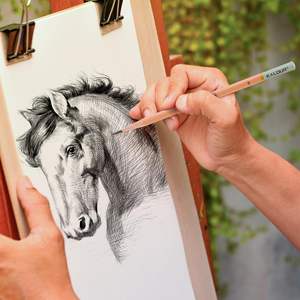 أقلام رصاص جرافيت للرسم والتخطيط من KALOUR، أقلام رصاص جرافيت غير لامعة في علبة ورقية، الأكثر مبيعًا - Product Image 5