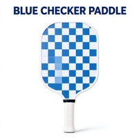 Raquette de pickleball en fibre de verre à dégradé de couleurs personnalisé, imprimée UV, noyau alvéolé, pour entraînement débutant, vente en gros