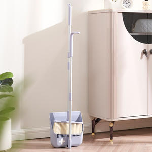 Ensemble balai et pelle pour la maison, poils en nylon, manche en plastique, outil de balayage des sols pour le nettoyage domestique - Product Image 5