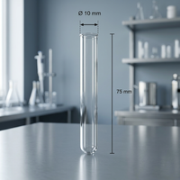 Triviwat G012-19-58-C Transparent pour tube 18x150mm Verre borosilicate résistant à la chaleur Sans capuchon pour les industries médicale et cosmétique