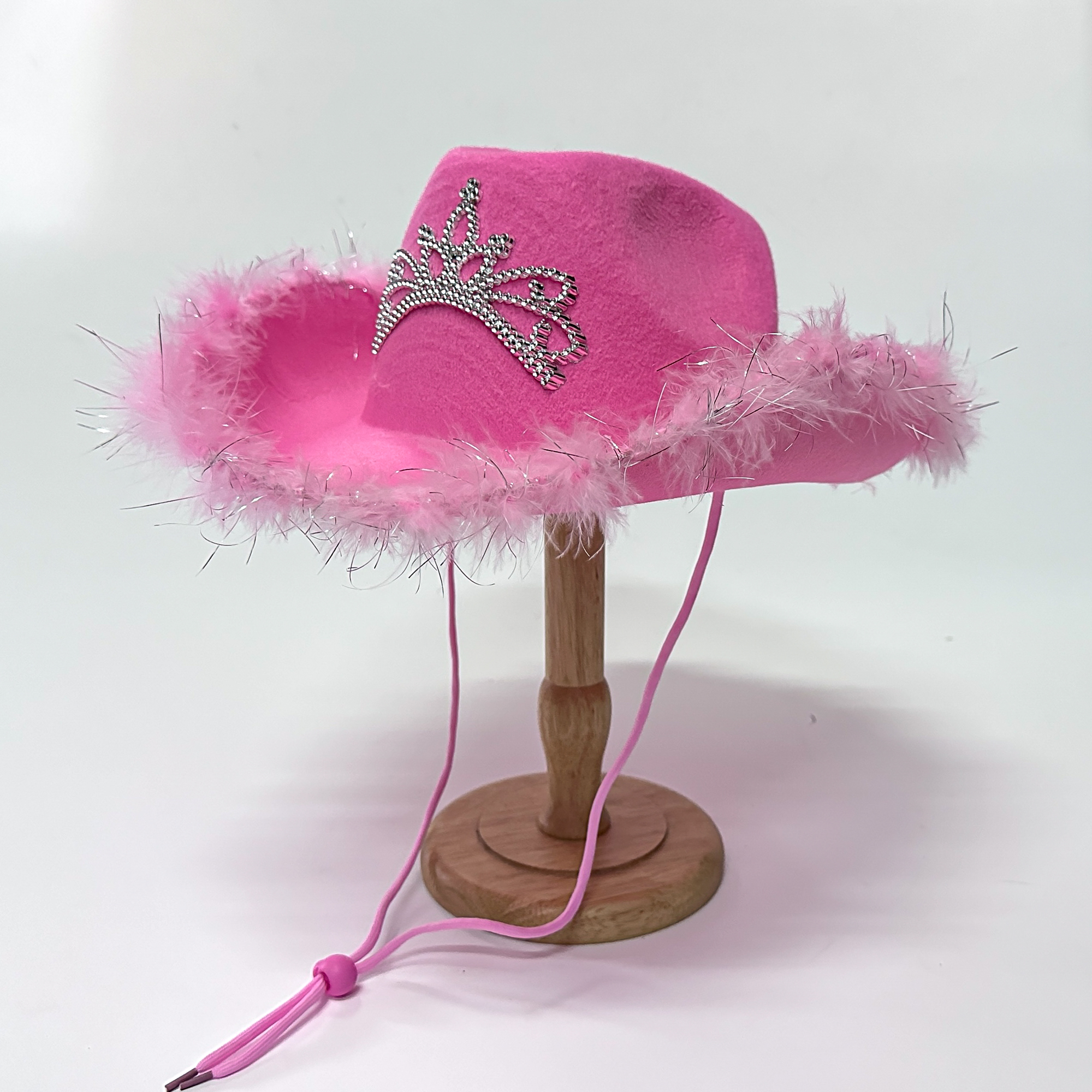 Wholesale Cowboy Hat Western Style Adult Light-up Pink Wool 