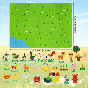 Nouveau design de livre d'activités sensorielles, jouet éducatif précoce pour développer les capacités motrices, tableau d'activités en feutre 83*115cm pour les enfants de 1 à 6 ans, unisexe - Product Image 2