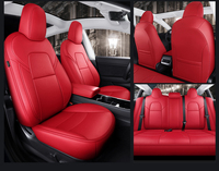 Housses de siège de voiture en cuir véritable personnalisées complètes directes d'usine pour Tesla modèle 3/modèle Y/modèle S/modèle X