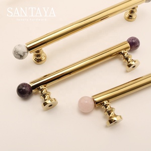Santaya PVD <strong>Gold</strong> <strong>Crystal</strong> Brass Handles Kitchen Cabinet Pulls Bedroom Wardrobe Drawer <strong>Knobs</strong> Furniture Handle - Product Image 6