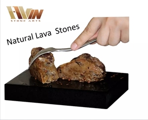 Yo gano piedra amazon mejor vendiendo utensilios de cocina de piedra de barbacoa carne negro Rock Grill Lava filete conjuntos - Product Image 3