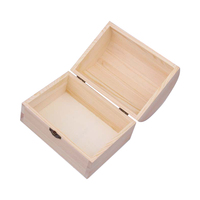 Mini boîte pirate pour enfants, petites boîtes coffre au trésor en bois non fini