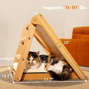 Rampe <span class=keywords><strong>à</strong></span> gratter pour chat Offre Spéciale meubles en bois pour chat grande planche <span class=keywords><strong>à</strong></span> gratter pliable chats <span class=keywords><strong>à</strong></span> gratter avec coussin - Product Image 5