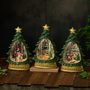 Noë<span class=keywords><strong>l</strong></span> Résine Boîte À Musique Boule De Cristal Jouet Ornements Artisanat Enfants Cadeau Artisanat - Product Image 3