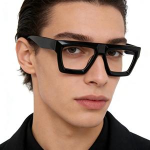 Monture optique en acétate polie à la main, motif écaille de tortue classique, impression personnalisée du <span class=keywords><strong>nom</strong></span> de la marque - Product Image 1