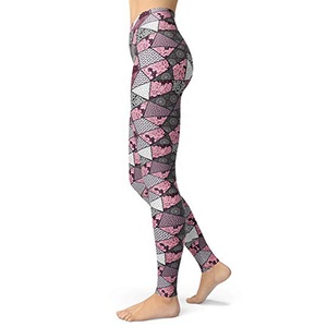 Pakistan Made Spandex/Polyester Printed Custom Breathable Eco-Friendly <b>Women</b> Yoga Pants / Training <b>Legging</b> - Product Image 2