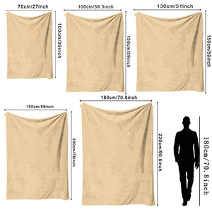 Couverture en flanelle solide, couverture de repos, couverture réversible douce pour la peau, idéale pour la chaleur hivernale, impression personnalisée, vente en gros - Product Image 2
