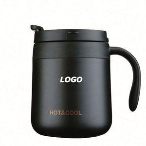 Insulated Stainless Steel <b>Coffee</b> Mug with Handle for Couples, Portable Travel Tea Cup for Home or Office Gifts - Product Image 1