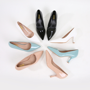 Y 36-41 7.5cm Woman's Solid Color Fine <strong>Closed</strong> <strong>Toe</strong> <strong>High</strong> <strong>Heels</strong> Single Professional Shoes for Office Ladies Female Women - Product Image 2