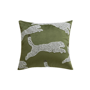 French Vintage Antique South Pacific Style Embroidery Flannel <strong>Olive</strong> <strong>Green</strong> Living Room Sofa Pillow <strong>Cushion</strong> - Product Image 3