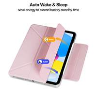Étui pour tablette iPad 11e génération Pro 13 2025 Air 11 2026 10,9 pouces 2022 Mini 6 7 avec support pour stylet, fonction de réveil et de mise en veille automatiques, coque intelligente